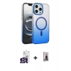MARSİLYAN™- iPhone 16 Pro Max Kılıf Ahenk Doku Özel Seri - Siyah Bilvis Hayalet Cam Ekran Koruyucu + Bilvis Titan Kamera Lens - GS
