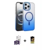 MARSİLYAN™- iPhone 16 Pro Max Kılıf Ahenk Doku Özel Seri - Siyah Buffer Cam Ekran Koruyucu + Bilvis Titan Kamera Lens - GS