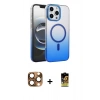 MARSİLYAN™- iPhone 16 Pro Max Kılıf Ahenk Doku Özel Seri - Siyah Buffer Cam Ekran Koruyucu + Pers Alüminyum Kamera Lens - CLTM