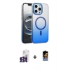 MARSİLYAN™- iPhone 16 Pro Max Kılıf Ahenk Doku Özel Seri - Siyah Buffer Hayalet Cam Ekran Koruyucu + Bilvis Titan Kamera Lens - GS