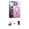 MARSİLYAN™- iPhone 16 Pro Max Kılıf Ahenk Doku Özel Seri - Siyah Buffer Hayalet Cam Ekran Koruyucu + Bilvis Titan Kamera Lens - TMGI