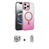 MARSİLYAN™- iPhone 16 Pro Max Kılıf Ahenk Doku Özel Seri - Siyah Joko Magic 5D Cam + Pers Alüminyum Kamera Lens - GI