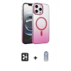 MARSİLYAN™- iPhone 16 Pro Max Kılıf Ahenk Doku Özel Seri - Siyah Joko Magic 5D Cam + PVD Metal Kamera Lens - SH