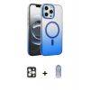 MARSİLYAN™- iPhone 16 Pro Max Kılıf Ahenk Doku Özel Seri - Siyah Joko Magic 5D Cam + PVD Metal Kamera Lens - GD