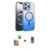 MARSİLYAN™- iPhone 16 Pro Max Kılıf Ahenk Doku Özel Seri - Siyah Joko Magic 5D Hayalet Cam + Raze Metal Kamera Lens - CLTM
