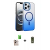 MARSİLYAN™- iPhone 16 Pro Max Kılıf Ahenk Doku Özel Seri - Siyah Joko Magic 5D Hayalet Cam + Raze Metal Kamera Lens - NLGY