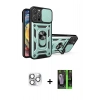 MARSİLYAN™- iPhone 16 Pro Max Kılıf Ahenk Klasik - Şeffaf 360 Full Body Arka Koruyucu + Pers Alüminyum Kamera Lens - GS