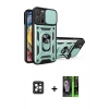 MARSİLYAN™- iPhone 16 Pro Max Kılıf Ahenk Klasik - Şeffaf 360 Full Body Arka Koruyucu + PVD Metal Kamera Lens - SH