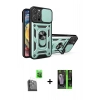 MARSİLYAN™- iPhone 16 Pro Max Kılıf Ahenk Klasik - Şeffaf 360 Full Body Arka Koruyucu + Siyah Raze Metal Kamera Lens