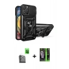 MARSİLYAN™- iPhone 16 Pro Max Kılıf Ahenk Klasik - Şeffaf 360 Full Body Arka Koruyucu + Siyah Raze Metal Kamera Lens
