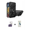 MARSİLYAN™- iPhone 16 Pro Max Kılıf Ahenk Klasik - Şeffaf Pasifik Cam Ekran Koruyucu + Bilvis Titan Kamera Lens - GS