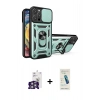 MARSİLYAN™- iPhone 16 Pro Max Kılıf Ahenk Klasik - Şeffaf Pasifik Cam Ekran Koruyucu + Bilvis Titan Kamera Lens - GS