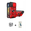 MARSİLYAN™- iPhone 16 Pro Max Kılıf Ahenk Klasik - Şeffaf Pasifik Cam Ekran Koruyucu + Pers Alüminyum Kamera Lens - GI