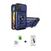 MARSİLYAN™- iPhone 16 Pro Max Kılıf Ahenk Klasik - Şeffaf Pasifik Cam Ekran Koruyucu + Raze Metal Kamera Lens - BZ