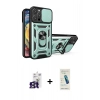 MARSİLYAN™- iPhone 16 Pro Max Kılıf Ahenk Klasik - Şeffaf Pasifik Cam Ekran Koruyucu + Bilvis Titan Kamera Lens - TMGI