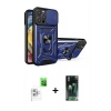 MARSİLYAN™- iPhone 16 Pro Max Kılıf Ahenk Klasik - Siyah 360 Mat Full Body Arka Koruyucu + Beyaz Raze Metal Kamera Lens