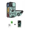 MARSİLYAN™- iPhone 16 Pro Max Kılıf Ahenk Klasik - Siyah 360 Mat Full Body Arka Koruyucu + Beyaz Raze Metal Kamera Lens