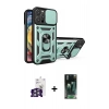 MARSİLYAN™- iPhone 16 Pro Max Kılıf Ahenk Klasik - Siyah 360 Mat Full Body Arka Koruyucu + Bilvis Titan Kamera Lens - GS