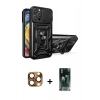MARSİLYAN™- iPhone 16 Pro Max Kılıf Ahenk Klasik - Siyah 360 Mat Full Body Arka Koruyucu + Pers Alüminyum Kamera Lens - CLTM