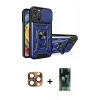 MARSİLYAN™- iPhone 16 Pro Max Kılıf Ahenk Klasik - Siyah 360 Mat Full Body Arka Koruyucu + Pers Alüminyum Kamera Lens - CLTM
