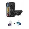 MARSİLYAN™- iPhone 16 Pro Max Kılıf Ahenk Klasik - Siyah 3D Antistatik Cam Ekran Koruyucu + Bilvis Titan Kamera Lens - GS