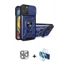 MARSİLYAN™- iPhone 16 Pro Max Kılıf Ahenk Klasik - Siyah 3D Antistatik Cam Ekran Koruyucu + Pers Alüminyum Kamera Lens - GI