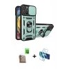 MARSİLYAN™- iPhone 16 Pro Max Kılıf Ahenk Klasik - Siyah 3D Antistatik Cam Ekran Koruyucu + Raze Metal Kamera Lens - CLTM