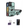 MARSİLYAN™- iPhone 16 Pro Max Kılıf Ahenk Klasik - Siyah 3D Antistatik Hayalet Cam Ekran Koruyucu + Bilvis Titan Kamera Lens - SH