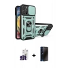 MARSİLYAN™- iPhone 16 Pro Max Kılıf Ahenk Klasik - Siyah 3D Antistatik Hayalet Cam Ekran Koruyucu + Bilvis Titan Kamera Lens - TMGI