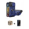 MARSİLYAN™- iPhone 16 Pro Max Kılıf Ahenk Klasik - Siyah 3D Antistatik Hayalet Cam Ekran Koruyucu + Pers Alüminyum Kamera Lens - CLTM