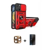 MARSİLYAN™- iPhone 16 Pro Max Kılıf Ahenk Klasik - Siyah 3D Antistatik Hayalet Cam Ekran Koruyucu + Pers Alüminyum Kamera Lens - CLTM