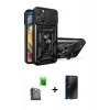 MARSİLYAN™- iPhone 16 Pro Max Kılıf Ahenk Klasik - Siyah 3D Antistatik Hayalet Cam Ekran Koruyucu + Raze Metal Kamera Lens - SH