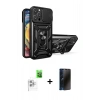 MARSİLYAN™- iPhone 16 Pro Max Kılıf Ahenk Klasik - Siyah 3D Antistatik Hayalet Cam Ekran Koruyucu + Raze Metal Kamera Lens - BZ