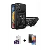 MARSİLYAN™- iPhone 16 Pro Max Kılıf Ahenk Klasik - Siyah 3D Antistatik Mat Seramik Nano Ekran Koruyucu + Bilvis Titan Kamera Lens - GS