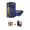 MARSİLYAN™- iPhone 16 Pro Max Kılıf Ahenk Klasik - Siyah 3D Antistatik Mat Seramik Nano Ekran Koruyucu + Pers Alüminyum Kamera Lens - CLTM