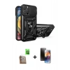 MARSİLYAN™- iPhone 16 Pro Max Kılıf Ahenk Klasik - Siyah 3D Antistatik Mat Seramik Nano Ekran Koruyucu + Raze Metal Kamera Lens - CLTM