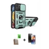 MARSİLYAN™- iPhone 16 Pro Max Kılıf Ahenk Klasik - Siyah 3D Antistatik Mat Seramik Nano Ekran Koruyucu + Raze Metal Kamera Lens - CLTM