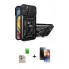 MARSİLYAN™- iPhone 16 Pro Max Kılıf Ahenk Klasik - Siyah 3D Antistatik Mat Seramik Nano Ekran Koruyucu + Raze Metal Kamera Lens - NLGY