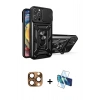 MARSİLYAN™- iPhone 16 Pro Max Kılıf Ahenk Klasik - Siyah 3D Antistatik Seramik Nano Ekran Koruyucu + Pers Alüminyum Kamera Lens - CLTM
