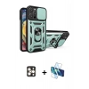 MARSİLYAN™- iPhone 16 Pro Max Kılıf Ahenk Klasik - Siyah 3D Antistatik Seramik Nano Ekran Koruyucu + PVD Metal Kamera Lens - GD
