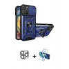 MARSİLYAN™- iPhone 16 Pro Max Kılıf Ahenk Klasik - Siyah 3D Antistatik Seramik Nano Ekran Koruyucu + Pers Alüminyum Kamera Lens - GI
