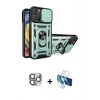 MARSİLYAN™- iPhone 16 Pro Max Kılıf Ahenk Klasik - Siyah 3D Antistatik Seramik Nano Ekran Koruyucu + Pers Alüminyum Kamera Lens - GI
