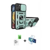 MARSİLYAN™- iPhone 16 Pro Max Kılıf Ahenk Klasik - Siyah 3D Antistatik Seramik Nano Ekran Koruyucu + Raze Metal Kamera Lens - BZ