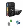 MARSİLYAN™- iPhone 16 Pro Max Kılıf Ahenk Klasik - Siyah 3D Antistatik Seramik Nano Ekran Koruyucu + Raze Metal Kamera Lens - SH