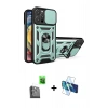 MARSİLYAN™- iPhone 16 Pro Max Kılıf Ahenk Klasik - Siyah 3D Antistatik Seramik Nano Ekran Koruyucu + Raze Metal Kamera Lens - SH