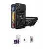 MARSİLYAN™- iPhone 16 Pro Max Kılıf Ahenk Klasik - Siyah Bilvis 3D Cam Ekran Koruyucu + Bilvis Titan Kamera Lens - SH