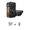 MARSİLYAN™- iPhone 16 Pro Max Kılıf Ahenk Klasik - Siyah Bilvis 3D Cam Ekran Koruyucu + Pers Alüminyum Kamera Lens - GS
