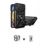 MARSİLYAN™- iPhone 16 Pro Max Kılıf Ahenk Klasik - Siyah Bilvis 3D Cam Ekran Koruyucu + Pers Alüminyum Kamera Lens - GI