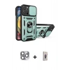 MARSİLYAN™- iPhone 16 Pro Max Kılıf Ahenk Klasik - Siyah Bilvis 3D Cam Ekran Koruyucu + Pers Alüminyum Kamera Lens - GI