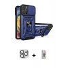 MARSİLYAN™- iPhone 16 Pro Max Kılıf Ahenk Klasik - Siyah Bilvis 3D Cam Ekran Koruyucu + Pers Alüminyum Kamera Lens - GI